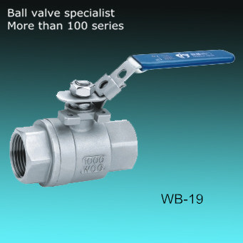 2PC Female Threaded Stainless Steel Ball Valve with Locking Handle