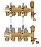 7 Loops Water Floor Heating Brass Manifold (HF216P-7)