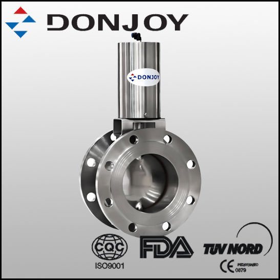 Stainless Steel Sanitary Pneumatic Flange Butterfly Valve