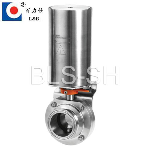Food Grade Stainless Steel Sanitary Pneumatic Butterfly Valve
