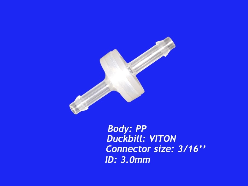 3/16'' PP Viton Plastic Check Valve