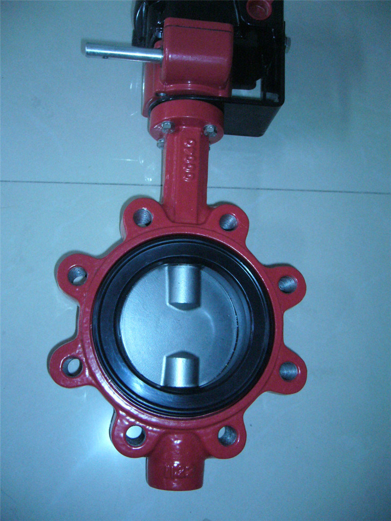 Ductile Iron Lug Type Butterfly Valve with Electronic Actuator Pn16