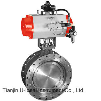 Pneumatic Triple /Three Eccentric off-Set Butterfly Valve for Regulation and Control in Water Treatment-Three Eccentric Certer Metal Seat Wafer Connection