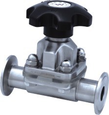 Ss304/316/316L Sanitary Clamped Diaphragm Valve with Handle (110028)