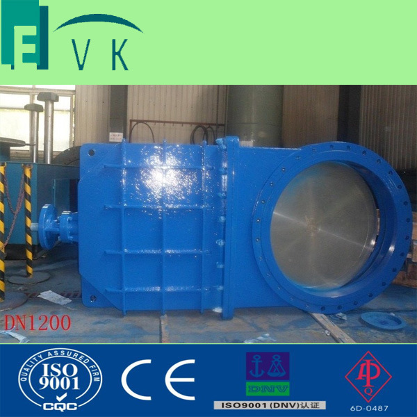 Dn1200 Flange Bidirectional Knife Gate Valve with Low Pressure