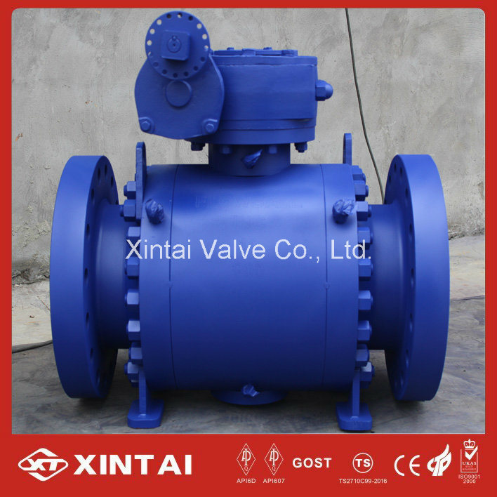 Cast Forged Industrial Mounted Trunnion Ball Valve with Flange