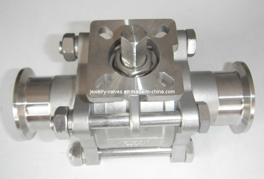 Manual Sanitary 1PC/2PC/3PC Clamped Stainless Steel Ball Valve