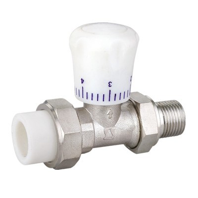 PP-R Brass Straight Type Hand-Operated Temperature Control Valve (SS7040)