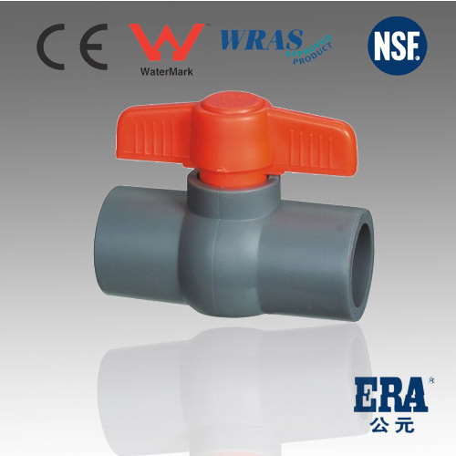 PVC Compact Ball Valve Plastic Valves and Fittings High Pressure Era Valve PVC NPT/BSPT/JIS/Bs/ANSI/DIN (UCB01)