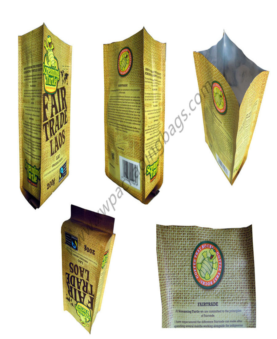 Side Gusseted Coffee Bag with One-Way Degassing Valve