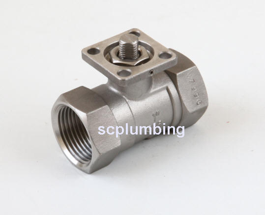 1-PC Ball Valve with Mounting Pad