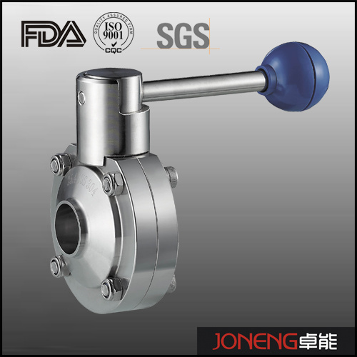 Stainless Steel Sanitary Welded Butterfly Valve with Short End (JN-BV5001)