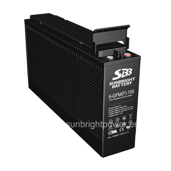 Front Terminal Battery 12V155ah with CE RoHS UL
