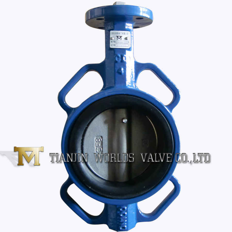 4 Inch Cast Iron Bare Shaft Wafer Butterfly Valve