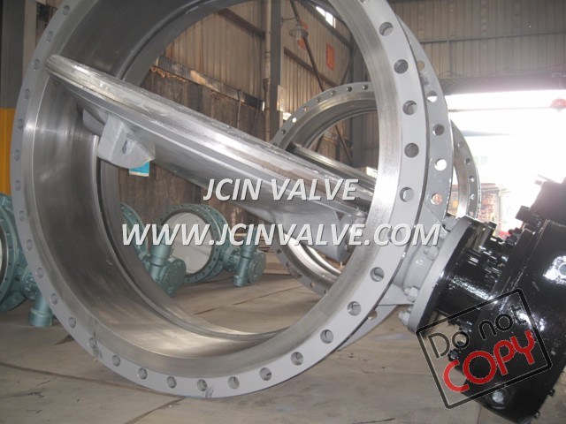 Ss304 Seat Double Flanged Butterfly Valve (D343H)