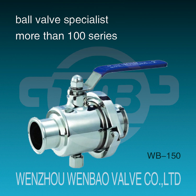 Stainless Steel (304, 316) Sanitary Ball Valve with Manual Handle for Water