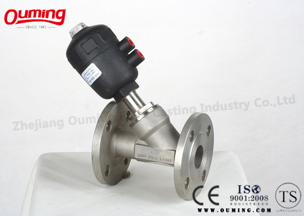 Stainless Steel Pneumatic Operated Angle Seat Valve