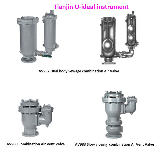 Dual Body Combination Air Valve; Air Release Valve for Waste Water