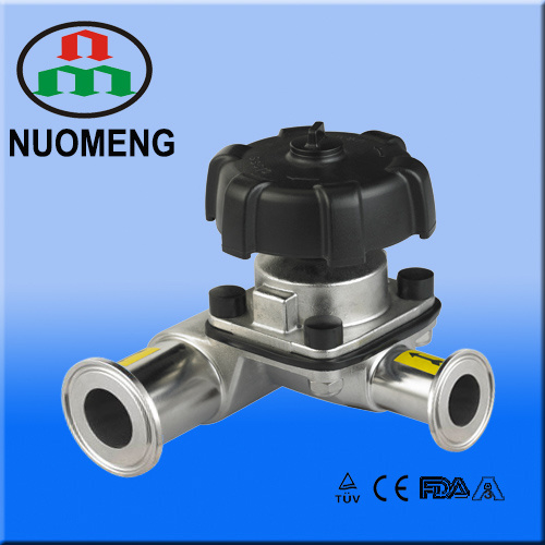 Stainless Steel Manual Clamped Slanting 3-Way Diaphragm Valve (3A-No. RG1021)