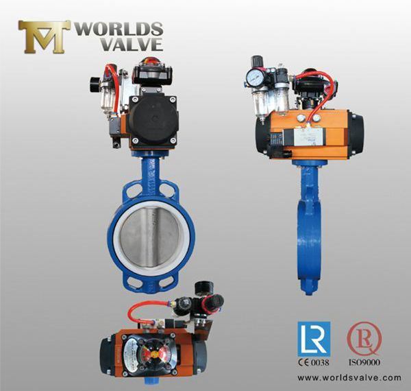 Wafer Type Butterfly Valve with Pneumatic Actuator (D671X-10/16)