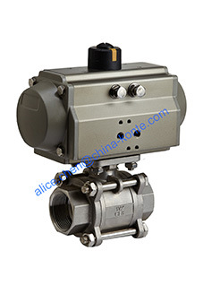 Pneumatic 3PC Stainless Steel Ball Valve