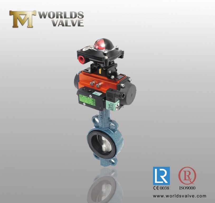 Pneumatic Wafer Butterfly Valve with Limited Switch Box