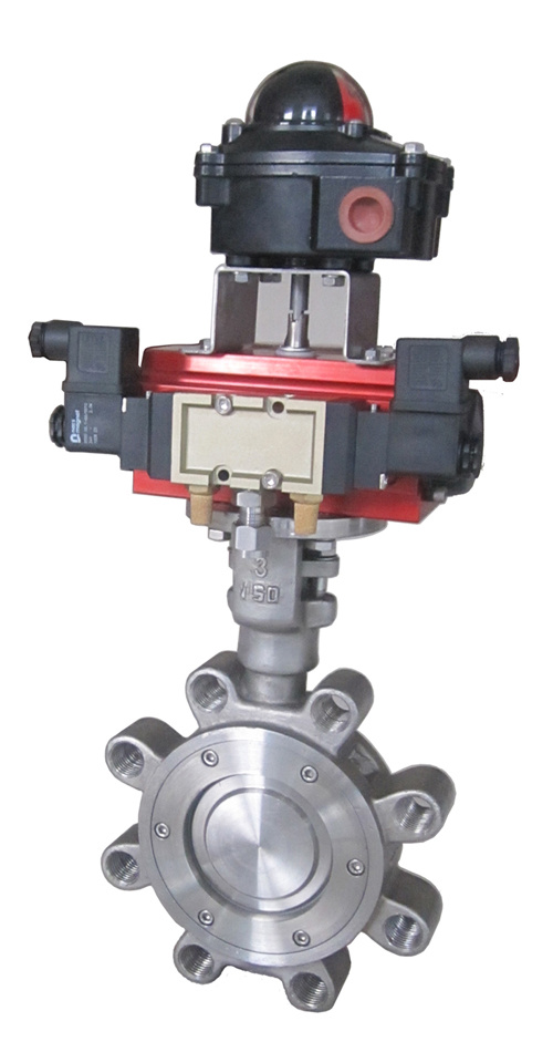 Lug Type Butterfly Valve High Performance with Actuator