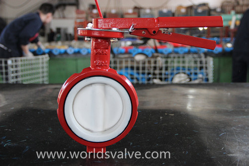 Hand Lever PTFE Lining Butterfly Industrial Valve (D71X-10/16)