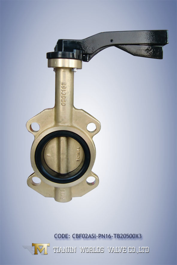 Bronze Material Handle Wafer Butterfly Valve