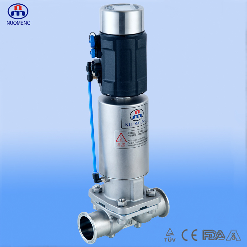 Sanitary Stainless Steel Clamp Diaphragm Valve with Stainless Steel Pneumatic Actuator and Intelligent Electric Valve Positioner