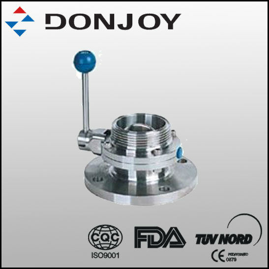 Manual Single Flange Single Thread Butterfly Valve with Pull Handle