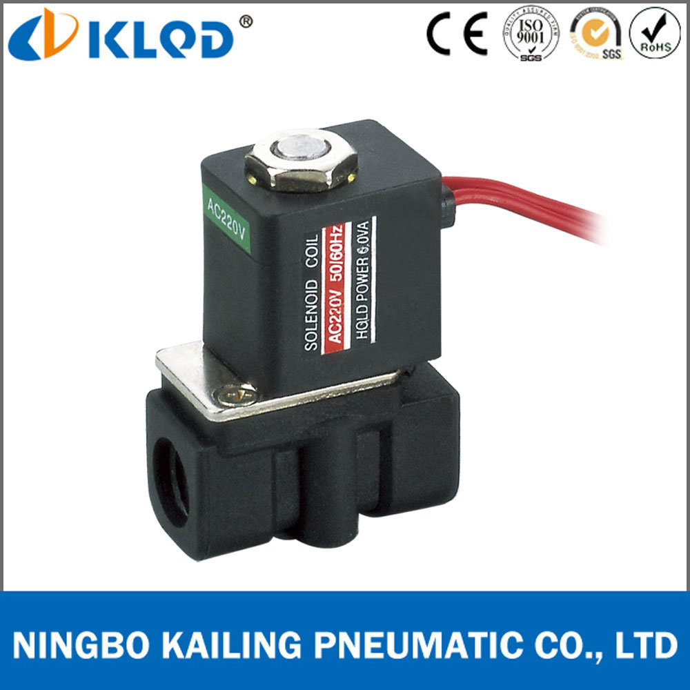 Plastic Material 24V Solenoid Valve for Air Water 2p025-08