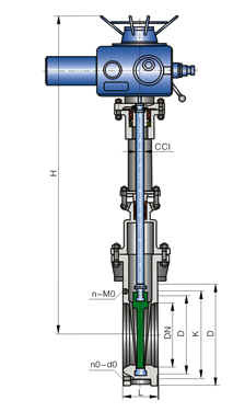 Two-Phase Flow Wafer Sediment-Draining Gate Valve