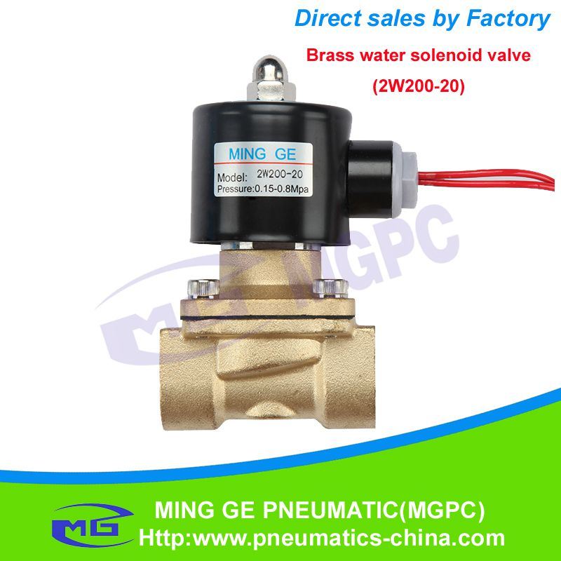 2W200-20 2/2way Direct Acting Solenoid Valves Normally Closed for Water