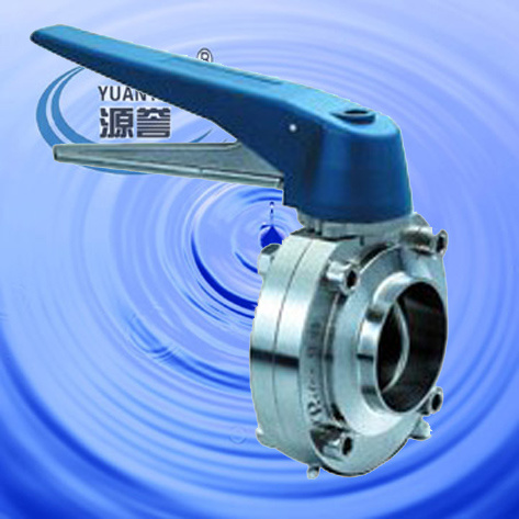 Sanitary Butterfly Valve with Plastic Multi-Position Handle (100117)