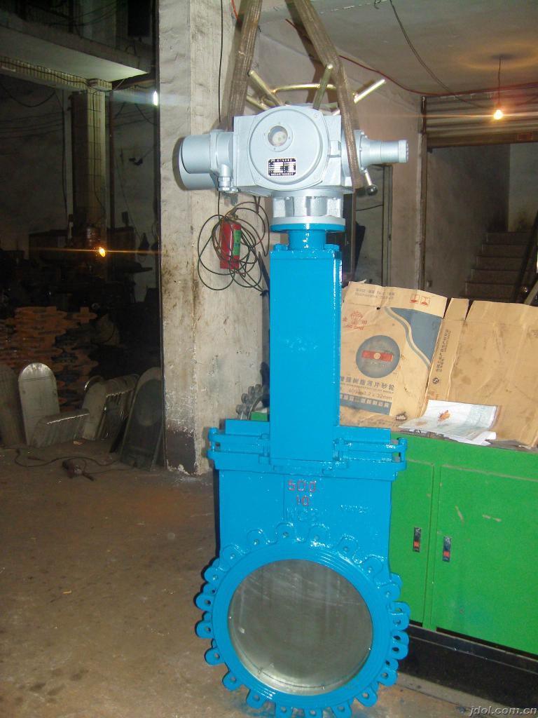 Cast Iron Flanged Electric Knife Gate Valve