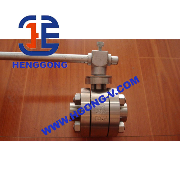 Three Piece Weld Ends Ss304/Ss316 Forged Ball Valve
