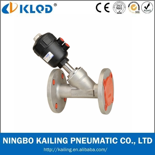 Normally Closed Flange Pneumatic Angle Seat Valve