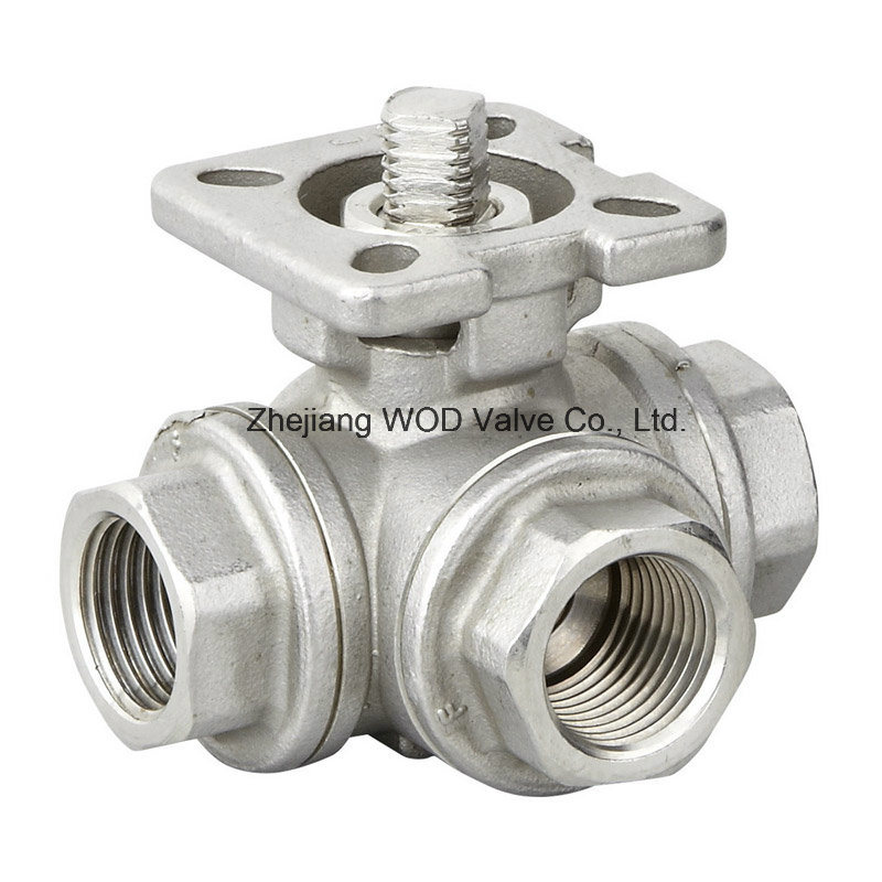 3 Way Ball Valve with ISO5211 (Q14F-7)