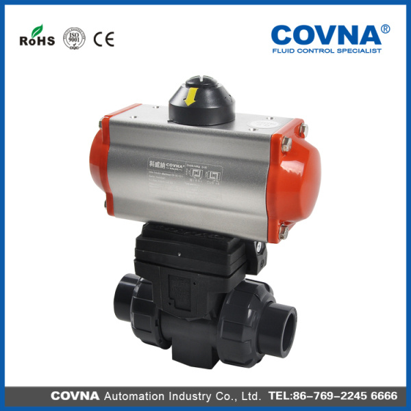 Plastic Double Union Air Control Ball Valve with Factory Price