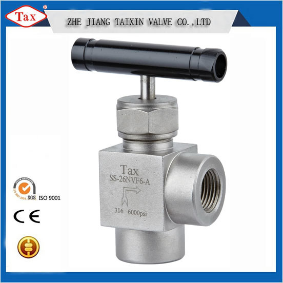 Stainless Steel Body Thread Angle Valve Black Handle Good Quality