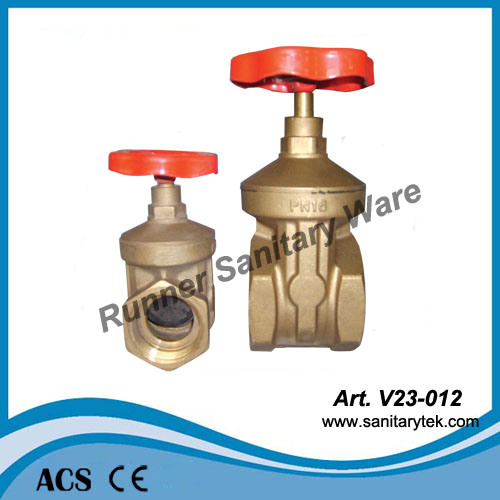 Brass Gate Valve with Rubber Sealing (V23-012)