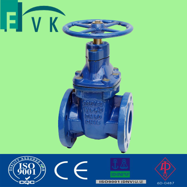 Bs5163 Cast Iron Resilient Seated Non Rising Stem Gate Valve-Pn25