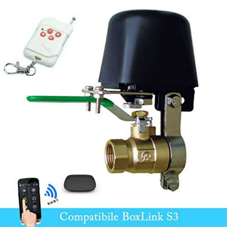 Wireless Automatic Electronic Open Close Valve with Remote Control Smart Automatic Electric Valve Smart Water Valve Gas Valve for Home Automation System