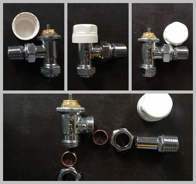 Dn10/15 UK Style Red Copper Angle Radiator Valve; Thermostatic Valve