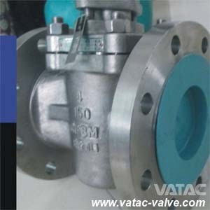 Cast Steel Ss304/Ss316 RF Flanged Soft Seat Jacketed Plug Valve
