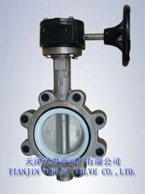 Worm Gear Lug Style Butterfly Valve with PTFE Seat (D7L1X-10/16)