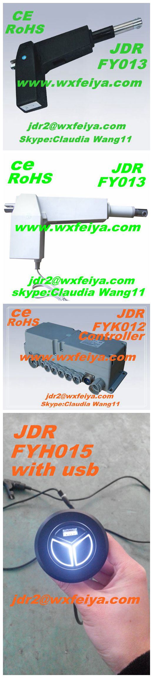 Medical Care Used DC Motor Linear Actuator Fy013