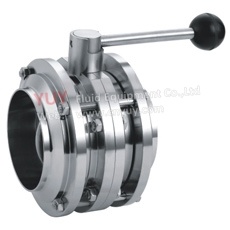 Stainless Steel Three-Pieces Butterfly Valve Manual Type