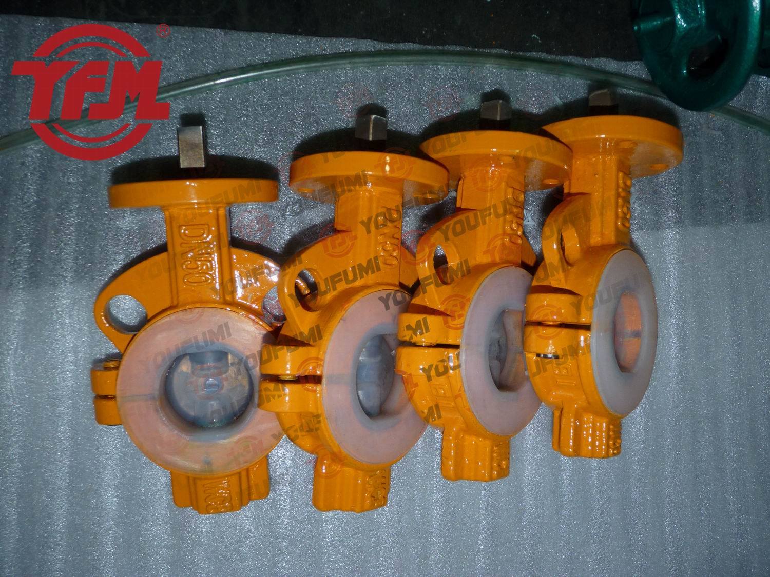 ISO 5521 Operator PFA Lined Butterfly Valve
